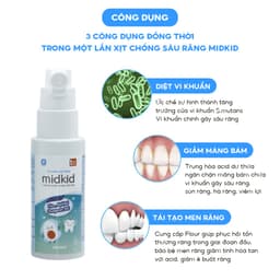 Thumbnail Combo 10 Hộp - Xịt chống sâu răng cho bé Midkid vị nho 30ml cho bé từ 1 tuổi 2