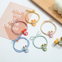 Thumbnail Dây chun cột tóc đính hình động vật hoa quả Laboon, thun buộc tóc co giãn thời trang cho phái nữ 4