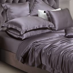 Thumbnail Bộ Chăn Ga Gối Lụa Cao Cấp NITE9SILK TRAMDO BEDDING Màu Xám Đen 3