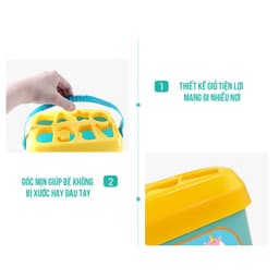 Thumbnail Đồ chơi giáo dục sớm thả hình khối hình tàu hỏa có quai xách Toyshouse cho bé 4