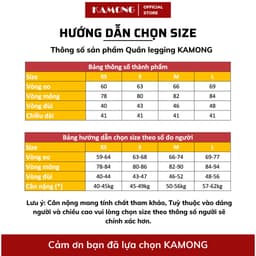 Thumbnail Quần legging đùi nữ cạp cao KAMONG Nâng Mông Cao Cấp có túi vải cotton dẻo co dãn tốt dáng ngắn LG004 1