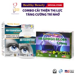 Thumbnail Combo HB Ginkgo Biloba 120Mg & HB Visionfort Support Healthy Beauty Giúp Tăng Cường Trí Nhớ Cải Thiện Thị Lực 1