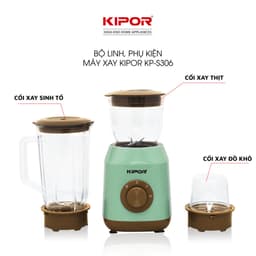 Thumbnail Máy xay sinh tố KIPOR KP-S306 - Tặng kèm 3 cối 0,2L, 0,5L, 1,5L - Tự ngắt chống quá tải - Bảo hành tại nhà 12 tháng 3