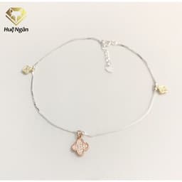 Thumbnail Lắc chân bạc Ý 925 Huệ Ngân - Cỏ bốn lá may mắn RYBJ50079 1
