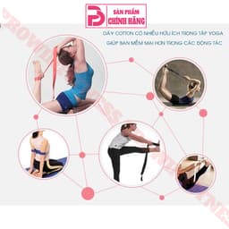 Thumbnail Dây tập yoga cotton cao cấp 183*3.8cm Prowin Fitness hỗ trợ tập động tác uốn người khó 3