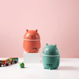 Thumbnail Thùng rác mini JUJIAJIA dễ thương sáng tạo có nắp cho kí túc xá và phòng ngủ 4