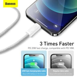 Thumbnail Dây Cáp Baseus PD 20W Nối Đầu USB-C Sang Đầu L Sạc Nhanh Hỗ Trợ Truyền Dữ Liệu 480Mbps 3