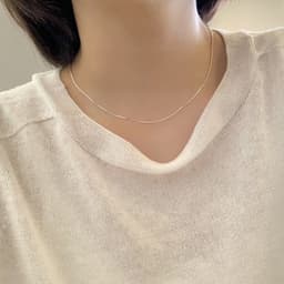 Thumbnail Dây chuyền bạc TLEE mì thuôn trendy đeo sáng cổ TLEE JEWELRY D0172 3