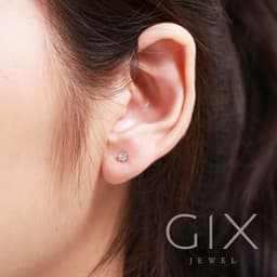 Thumbnail Bông tai Bạc nữ mạ vàng trắng đính đá CZ 3li sáng lấp lánh đẹp Gix Jewel SPGBT05 1