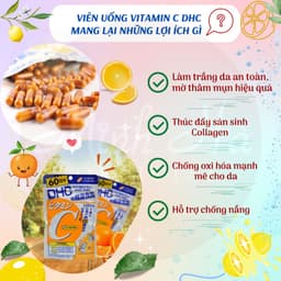 Thumbnail Viên uống Vitamin C DHC Nhật Bản gói 60 viên / 180 viên hỗ trợ sáng da, giảm vết thâm và tăng cường sức đề kháng 2