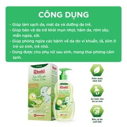 Thumbnail Sữa tắm gội thảo dược Ích Nhi cho bé chai 200ml phòng cảm lạnh, ngừa rôm sẩy, mẩn ngứa, dưỡng da mềm mịn cho bé 2