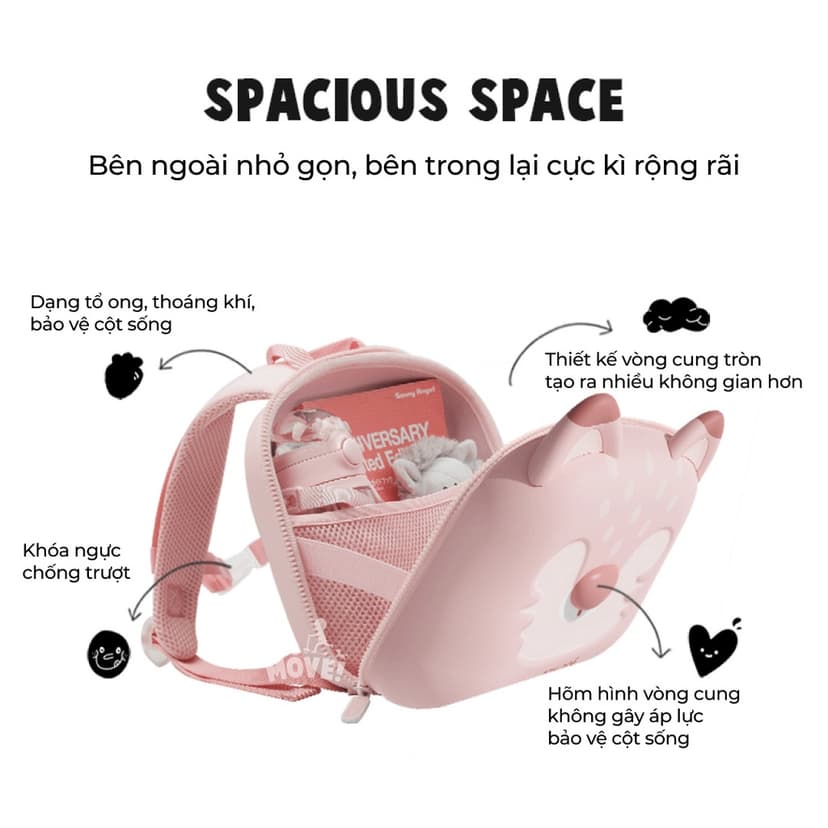 Ảnh Balo Zoyzoii chính hãng cho bé mầm non hình thú mẫu mới 2022 chồng gù đi học đi chơi du lịch 1-6 tuổi cao cấp 2