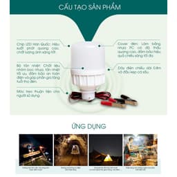 Thumbnail Bóng Đèn LED Kẹp Bình Ắc Quy 12V - 24V DC 12W Rạng Đông, ChipLED Samsung 2