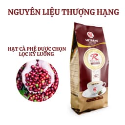 Thumbnail Cà phê rang mộc Robusta (R) cafe hạt - Mê Trang, túi 500g hạt rang 4