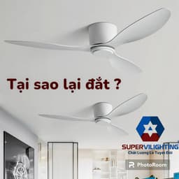 Thumbnail Quạt trần đèn led trang trí nhà cửa chung cư có đèn SuperVilighting 1