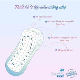 Thumbnail Combo 2 gói băng vệ sinh thảo dược Glamiss Cool hàng ngày 15.5 cm siêu thấm hút 1