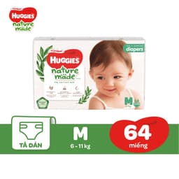 Thumbnail Tã Dán Huggies Platinum Nature Made Size NB60/S82/M64/L54/XL44/XXL36 3