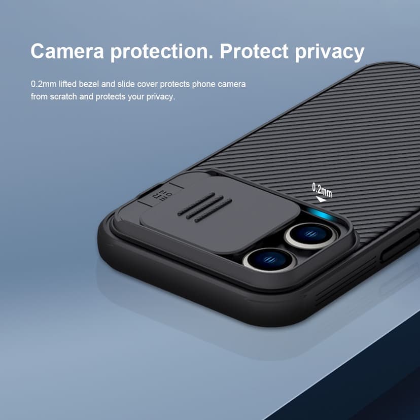 Ảnh NILLKIN CamShield Vỏ bảo vệ cho iPhone 16 Pro Max 15 Pro Max 14 Pro Max 16 Plus 13 12 11 Pro Max Vỏ bảo vệ cho máy ảnh 3