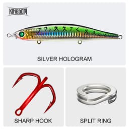 Thumbnail Mồi Câu Cá Giả Kingdom 5345 Dạng Minnow Cứng 4 Môi Có 5 Hành Động Khác Nhau Thay Đổi Được 4