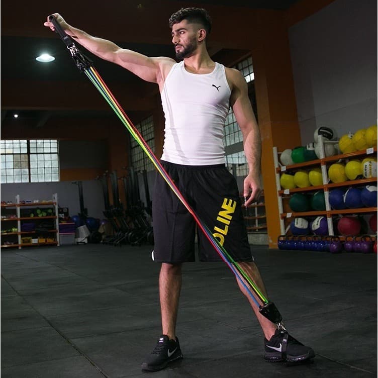 Ảnh Bộ 5 Dây Kháng Lực Tập Thể Hình, Dây Ngũ Sắc Dây Đàn Hồi Tập Gym Đa Năng Chống Đứt Cao Cấp Chính Hãng Amalife 3