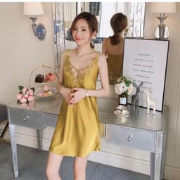 Thumbnail Đầm Ngủ Mặc Nhà Lụa Satin Hisexy Không Mút Ngực MD06 3