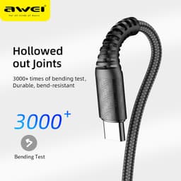 Thumbnail Dây sạc Awei CL-69 Sạc nhanh 40W USB Type C Dây bện nylon An Toàn Ổn Định Chính hãng 2