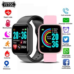 Thumbnail Đồng hồ thông minh VITOG Y68 thích hợp cho iOs Android 1