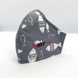 Thumbnail Khẩu Trang Vải Kissy Trẻ Em 4-10 Tuổi Cá Xám Vải Cotton Kháng Khuẩn Ngăn UV Chống Bụi Mịn - S0-0004 2
