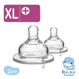 Thumbnail 2 Ty núm thay thế bình sữa cổ rộng KU.KU DUCKBILL dòng chảy chữ thập KU5276A/5277/5278 3