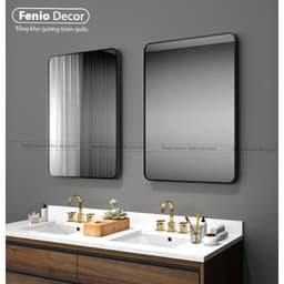 Thumbnail Gương nhà tắm hình chữ nhật treo tường FENIO gương trang trí decor phòng ngủ khung viền hợp kim nhôm chống rỉ 4