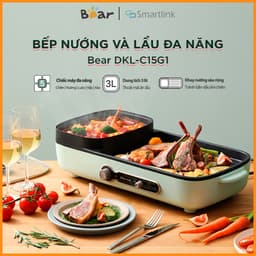 Thumbnail Bếp Nướng Và Lẩu Đa Năng Nguyên Khối Bear DKL-C15G1 - Bảo hành 18 Tháng 4