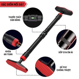 Thumbnail Thanh xà đơn gắn cửa, xà đơn treo tường GoodFit chịu lực 200kg, chốt khóa chông trượt tập luyện tại nhà GF201PU 3