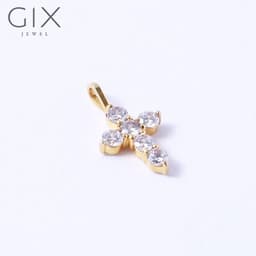Thumbnail Mặt dây chuyền bạc hình thánh giá đính đá sang trọng lạ mắt quà Noel Gix Jewel MDC09 2