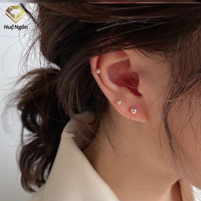 Ảnh Bông tai bạc 925 Huệ Ngân - Hạt châu E01 4