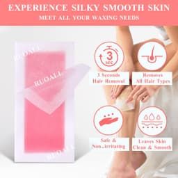Thumbnail RUOALL 2 miếng sáp dán tẩy lông hai mặt tự nhiên cỡ lớn 9x18 10g 3