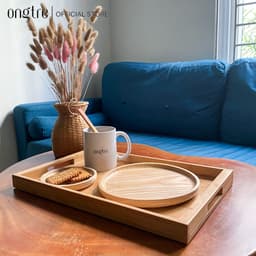 Thumbnail Khay trà bằng gỗ Tre kiểu Nhật (Hàng VN), 40x25x4cm [Bán buôn/sỉ 3
