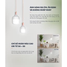Thumbnail Đèn LED Bulb Trụ Trắng Panasonic Lotus Đuôi E27 Công suất 20W 30W 40W 50W ánh sáng trắng 6500K 4