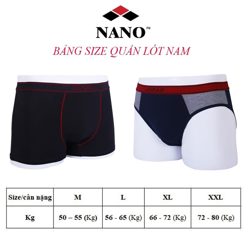 Ảnh Combo 3 quần lót nam tam giác thời trang NANO NA02, vải Cotton mềm mại, thoáng mát 3