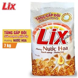 Thumbnail Bột giặt Lix Extra hương nước hoa 7kg EH070 tăng gấp đôi sức mạnh giặt tẩy quần áo sạch thơm lâu cho giặt tay, máy 2