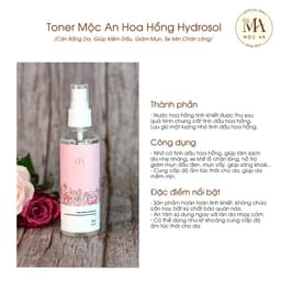Thumbnail Toner Mộc An Hoa Hồng Hydrosol Cân Bằng Da, Giúp Kiềm Dầu, Giảm Mụn, Se Mịn Chân Lông 100ml 2