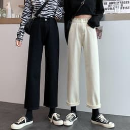 Thumbnail Daduhey Quần Jean Ống Rộng Phong Cách Hàn Quốc 2020 Thời Trang Trẻ Trung Dành Cho Bạn Nữ 2