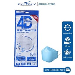Thumbnail Túi 4D tiêu chuẩn Khẩu trang y tế Famapro KF94 4 lớp kháng khuẩn 10 cái/Bịch 2