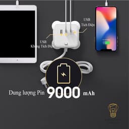 Thumbnail Ổ Cắm Điện Đứng Energy Green Lighting JZB-A2,3,4 - Tích Hợp Đèn Chiếu Sáng - 3 Mức Sáng - Pin Sạc Tích Điện - BH 1 Năm 4