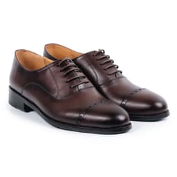Thumbnail Giày Tây Cao Cấp CHARLES CAPTOE OXFORD - OF02 - Da Bò Ý Lót Trong Da Bò Mộc - Thương hiệu Be Classy 2