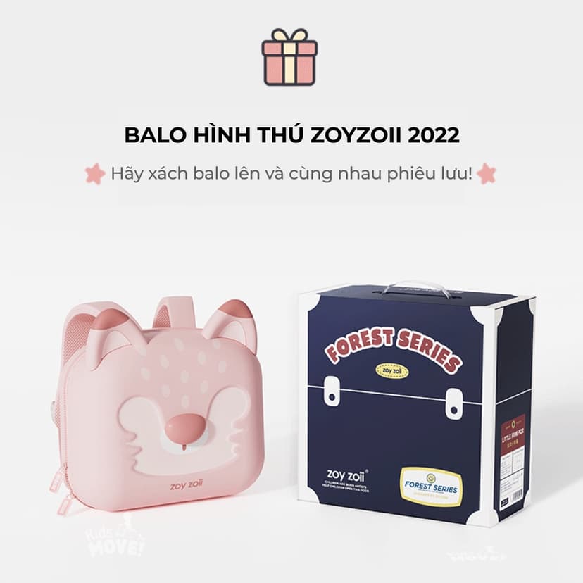 Ảnh Balo Zoyzoii chính hãng cho bé mầm non hình thú mẫu mới 2022 chồng gù đi học đi chơi du lịch 1-6 tuổi cao cấp 3