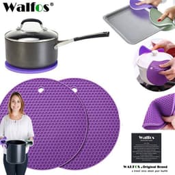 Thumbnail Đế lót nồi Walfos bằng silicon chống trượt chịu nhiệt độ cỡ 18x18CM 6 màu sắc tùy chọn 1