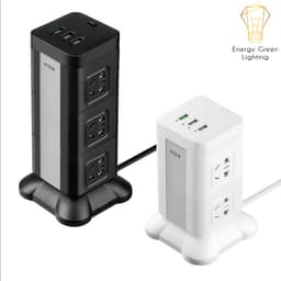 Thumbnail Ổ Cắm Điện Đứng Energy Green Lighting JZB-A2,3,4 - Tích Hợp Đèn Chiếu Sáng - 3 Mức Sáng - Pin Sạc Tích Điện - BH 1 Năm 2