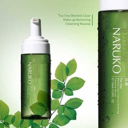 Thumbnail Nước tẩy trang dạng bọt trà tràm Naruko Tea Tree Blemish Clear Makeup Removing Cleansing Mousse 150 ml (Bản Đài) 3