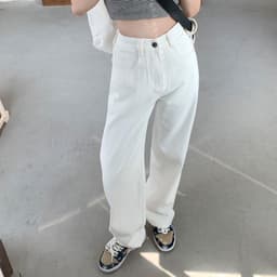 Thumbnail Quần jeans DaDuHey phiên bản Hàn Quốc dành cho nữ ống rộng lưng cao thời trang 3