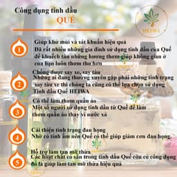 Thumbnail Tinh dầu Quế 50ML thương hiệu HEIWA nhập khẩu Ấn Độ có giấy kiểm định đuổi muỗi, thơm phòng khử mùi cực tốt 3